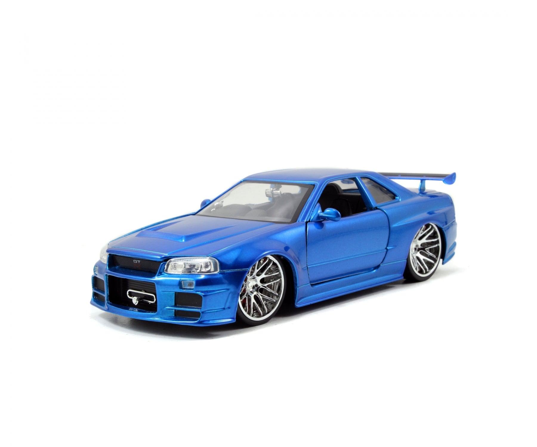 Jadatoys Brian's Nissan Skyline GT - R (R34) 2002 Blue - Fast & Furious 1:24 Modell - Artexio