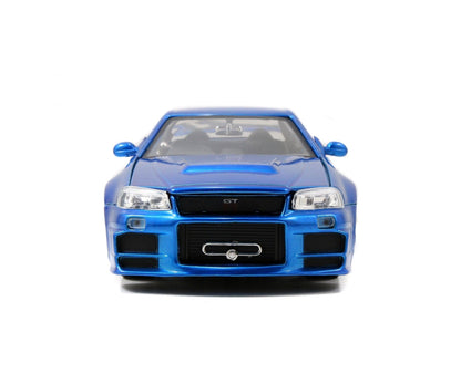 Jadatoys Brian's Nissan Skyline GT - R (R34) 2002 Blue - Fast & Furious 1:24 Modell - Artexio