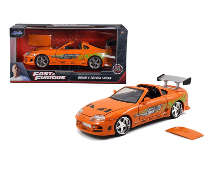 Jadatoys Brian's Toyota Supra 1995 Orange - Fast & Furious 1:24 Modell