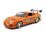 Jadatoys Brian's Toyota Supra 1995 Orange - Fast & Furious 1:24 Modell