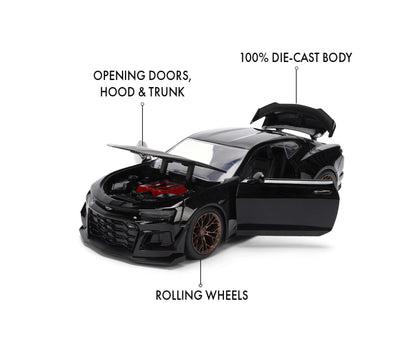 Jadatoys Chevrolet Camaro 2024 ZL1 1LE Black Fast & Furious 1:24 Modell