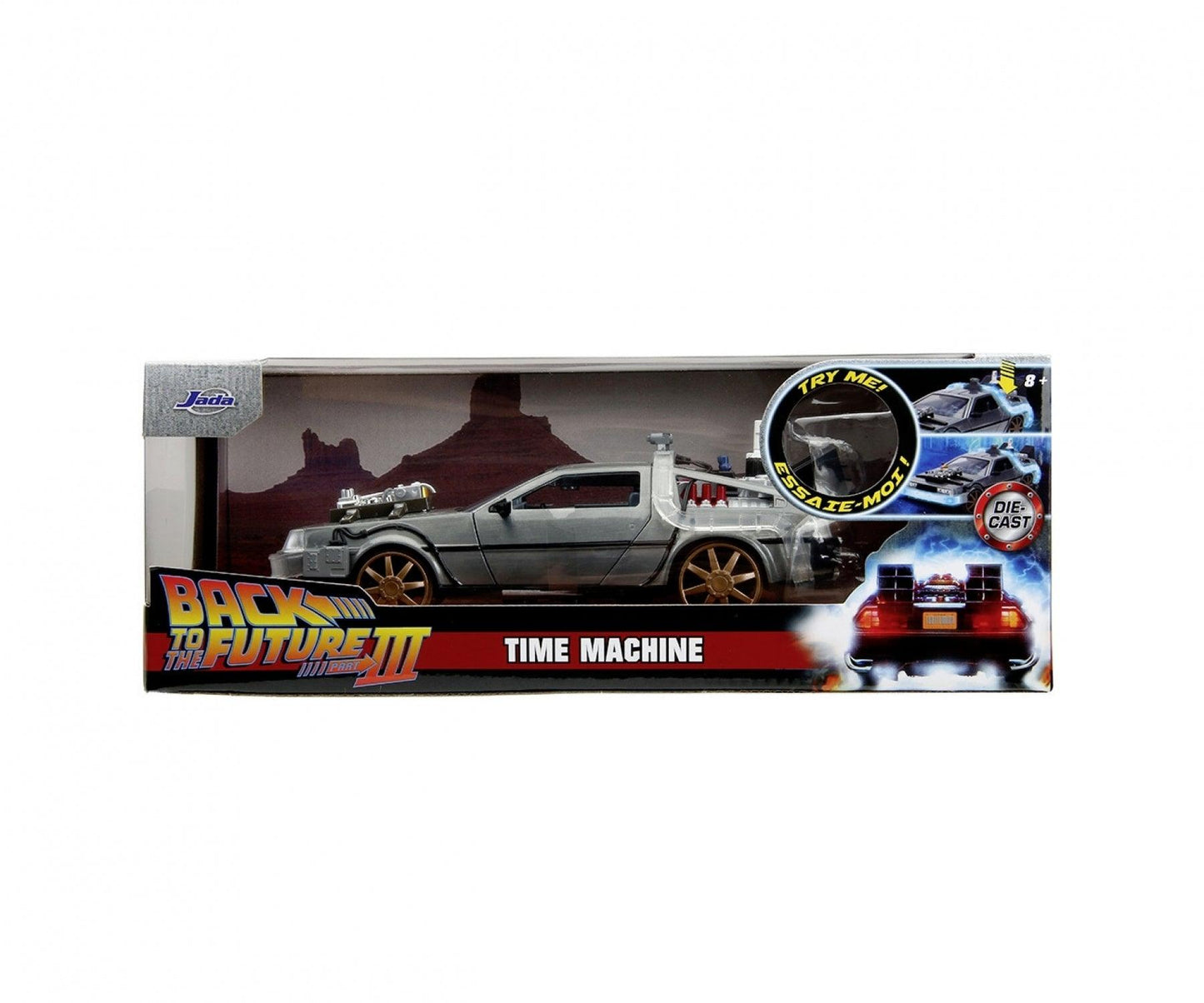 Jadatoys DeLorean DMC - 12 Time Machine (Back to the Future 3) 1:24 Modell