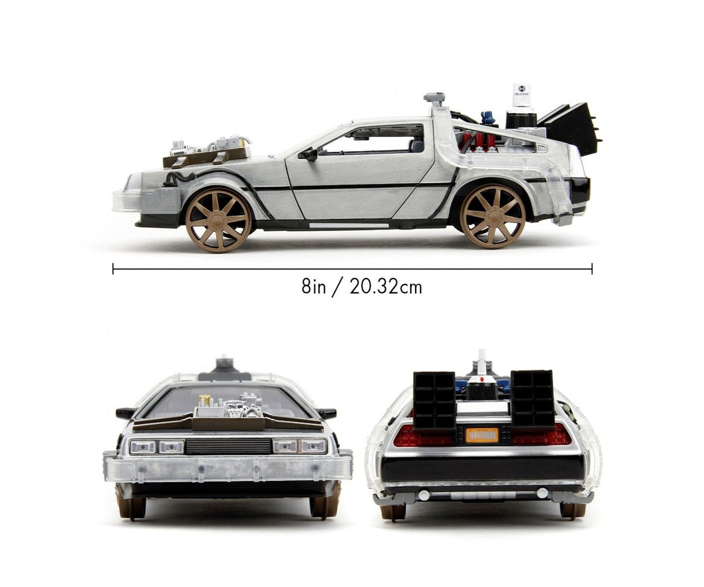 Jadatoys DeLorean DMC - 12 Time Machine (Back to the Future 3) 1:24 Modell