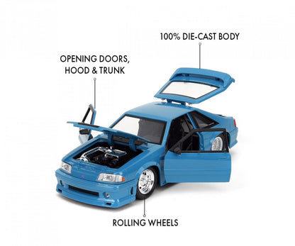 Jadatoys Ford Mustang GT 1989 (Fast X) - Fast & Furious 1:24 Modell