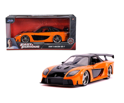 Jadatoys Han's Mazda RX - 7 1993 Fast & Furious, Orange/Black 1:24 Modell - Artexio