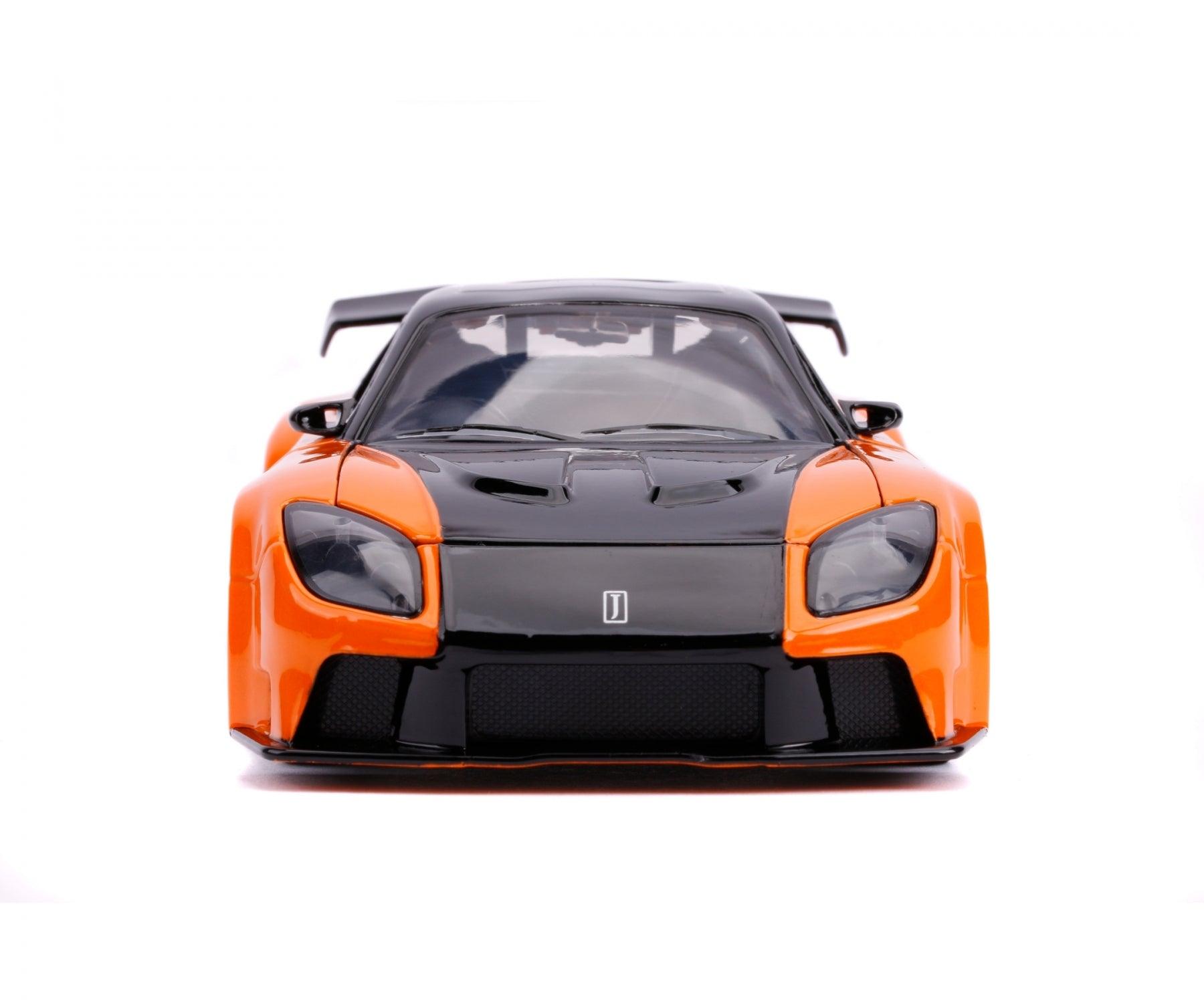 Jadatoys Han's Mazda RX - 7 1993 Fast & Furious, Orange/Black 1:24 Modell - Artexio