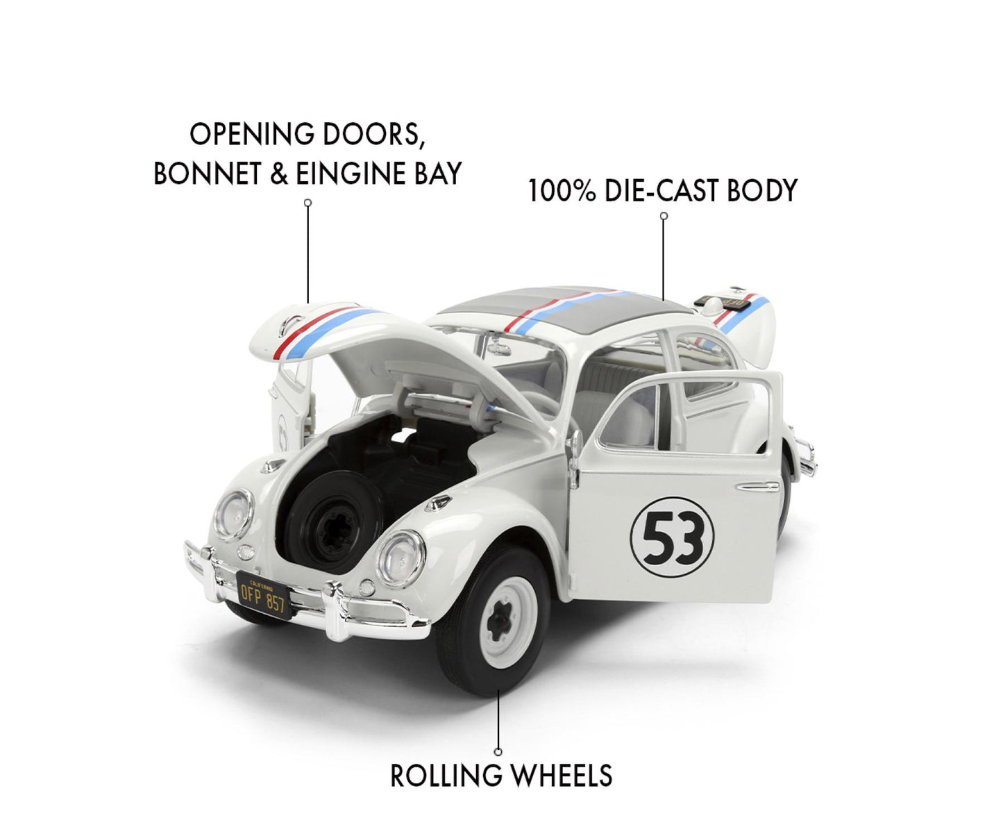 Jadatoys Herbie The Love Bug VW Beetle 53 1:24 Modell