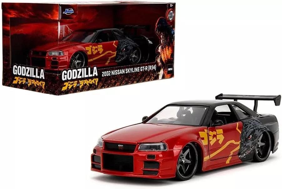 Jadatoys Nissan Skyline GT - R (R34) 2002 - Godzilla 1:24 Modell - Artexio