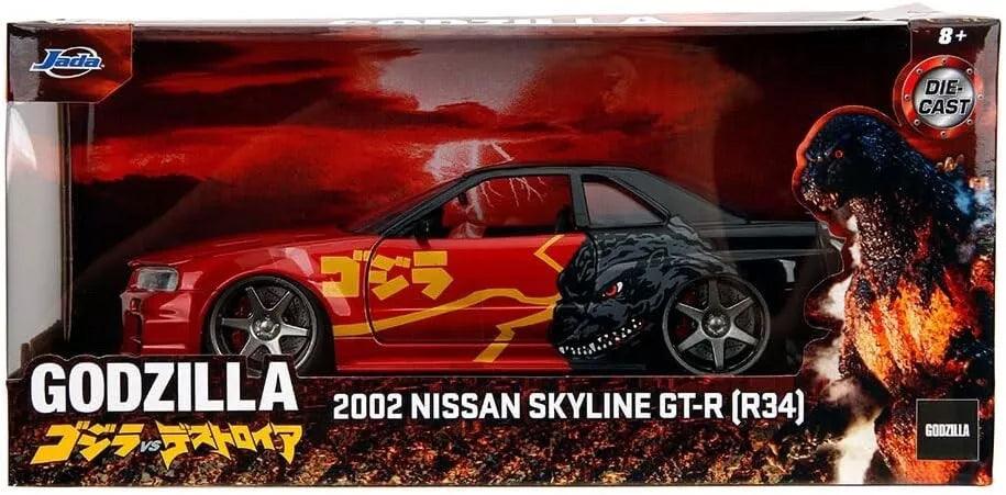 Jadatoys Nissan Skyline GT - R (R34) 2002 - Godzilla 1:24 Modell - Artexio