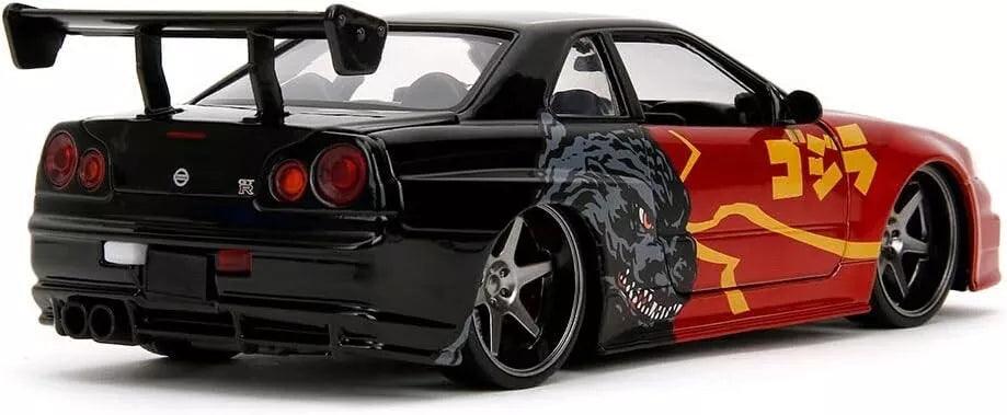 Jadatoys Nissan Skyline GT - R (R34) 2002 - Godzilla 1:24 Modell - Artexio