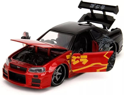 Jadatoys Nissan Skyline GT-R (R34) 2002 - Godzilla 1:24 Modell_Artexio