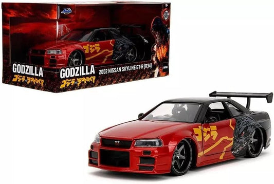 Jadatoys Nissan Skyline GT-R (R34) 2002 - Godzilla 1:24 Modell_Artexio