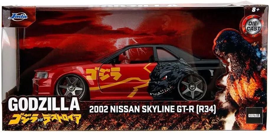 Jadatoys Nissan Skyline GT-R (R34) 2002 - Godzilla 1:24 Modell_Artexio