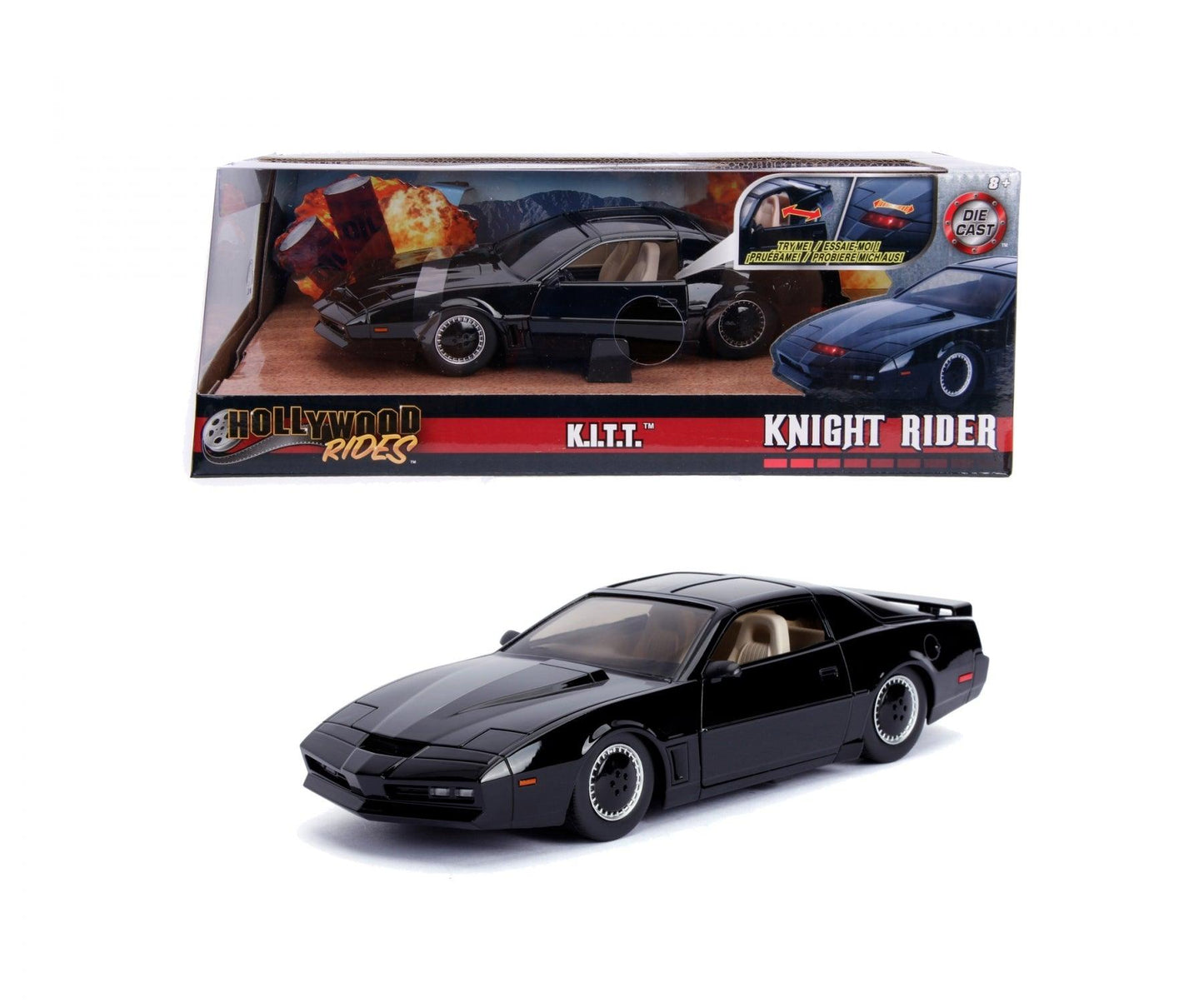 Jadatoys Pontiac Firebird Knightrider KITT with Working Lights on the Front Hood 1982 1:24 Modell - Artexio