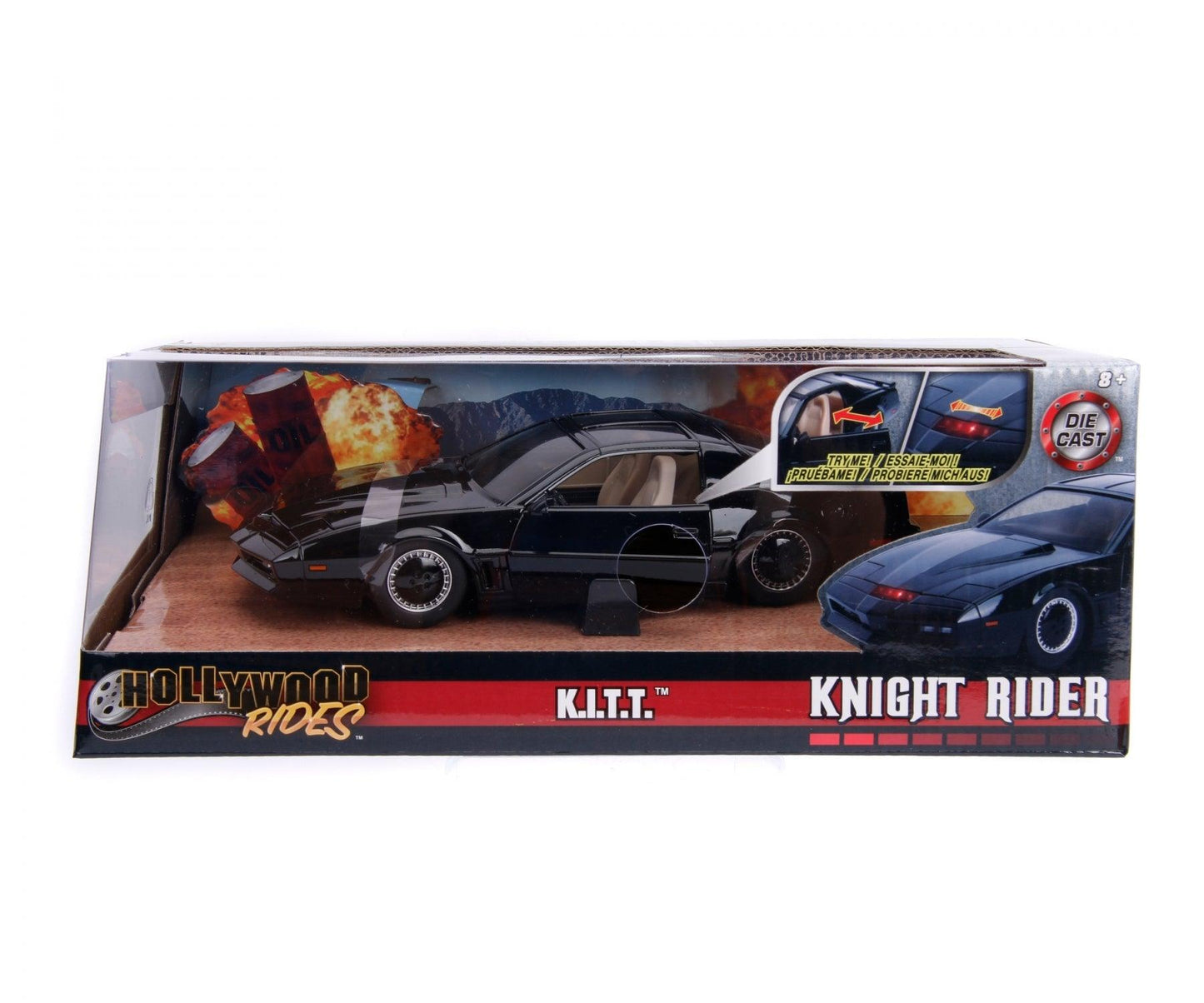 Jadatoys Pontiac Firebird Knightrider KITT with Working Lights on the Front Hood 1982 1:24 Modell