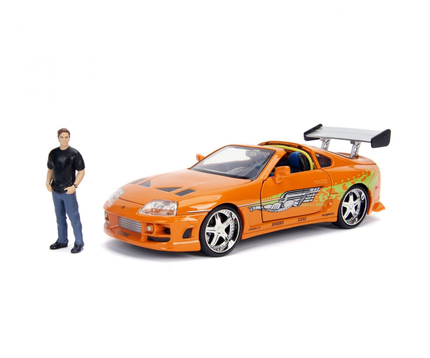 Jadatoys Toyota Supra Fast and Furious, Orange & Brian Figure 1:24 Modell - Artexio