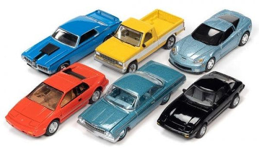 Johnny Lightning Classic Gold - Release 4 2021 - Assortment A (Set von 6 Modellen) 1:64 Modelle - Artexio