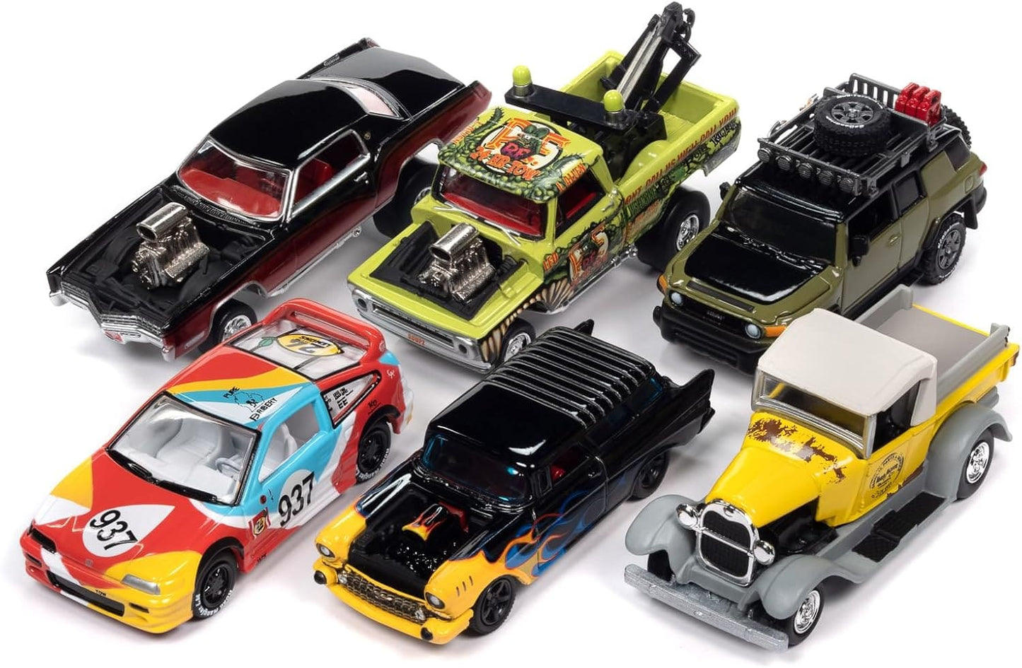 Johnny Lightning Street Freaks Release 2 Assortment A (Set von 6 Modellen) 1:64 Modelle