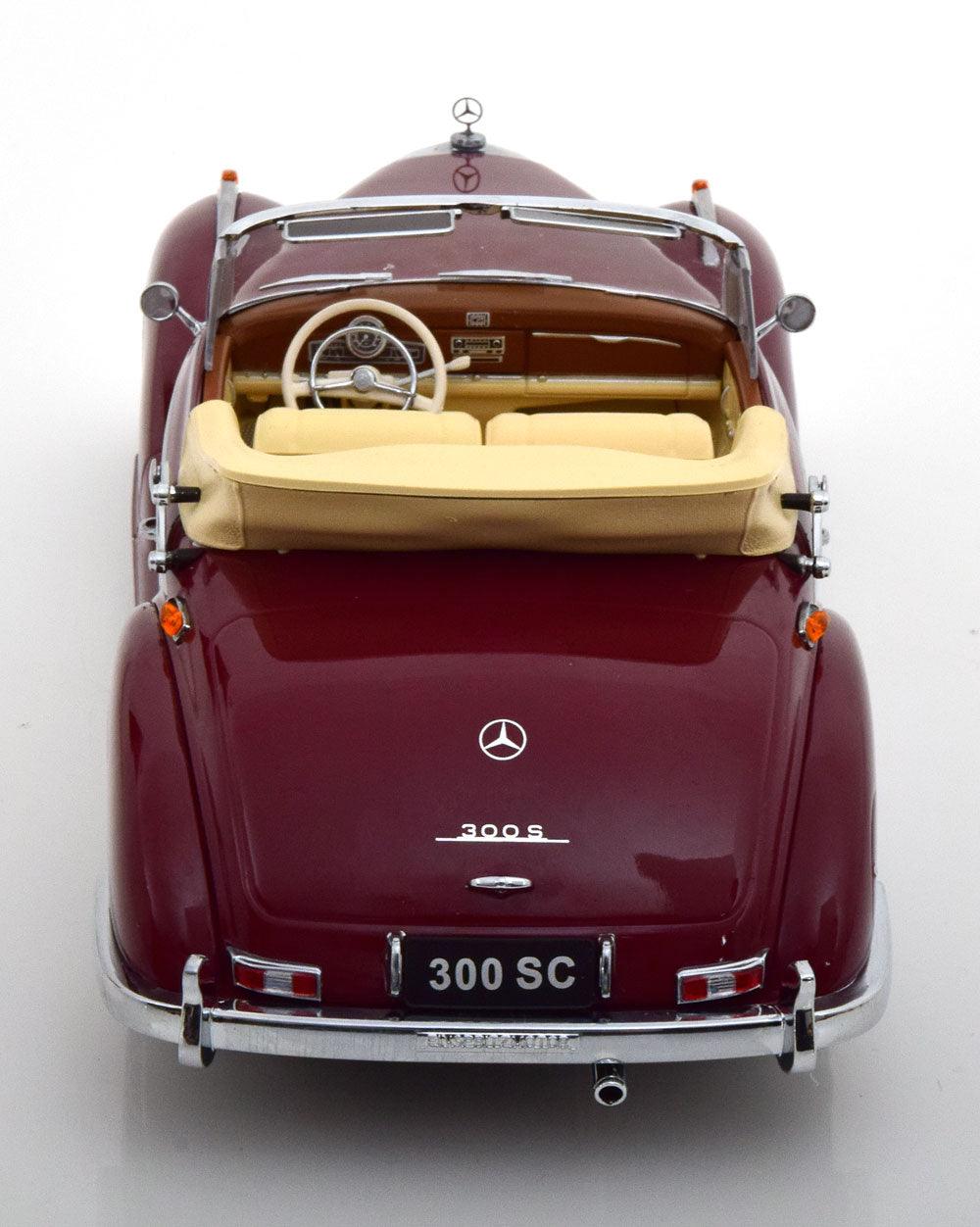 KK - Scale Mercedes 300 SC W188 Cabrio 1957 - Dark Red 1:18 Modell - Artexio