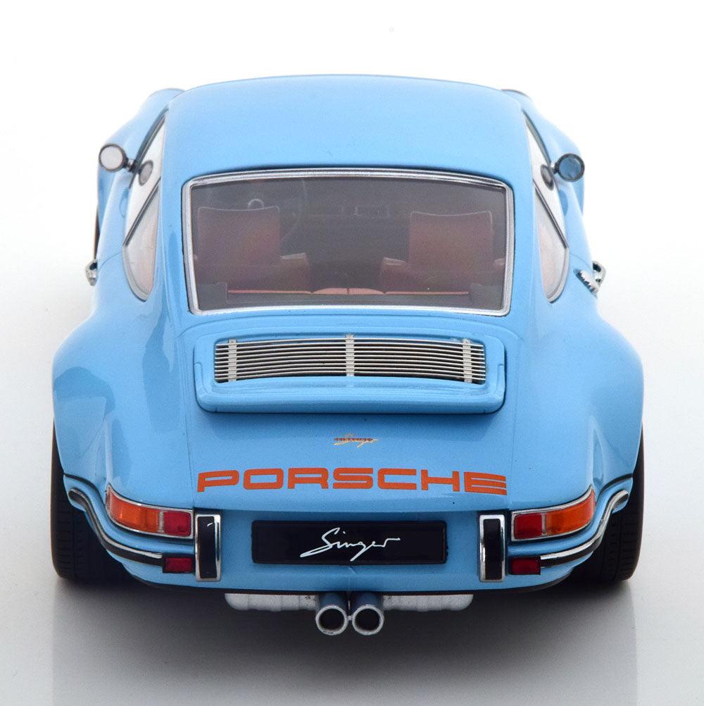 KK - Scale Singer Porsche 911 Coupe - Hellblau/Orange 1:18 Modell - Artexio