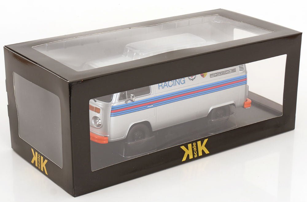 KK - Scale Volkswagen T2b Kastenwagen Porsche Martini Racing 1972 Silver 1:18 Modell