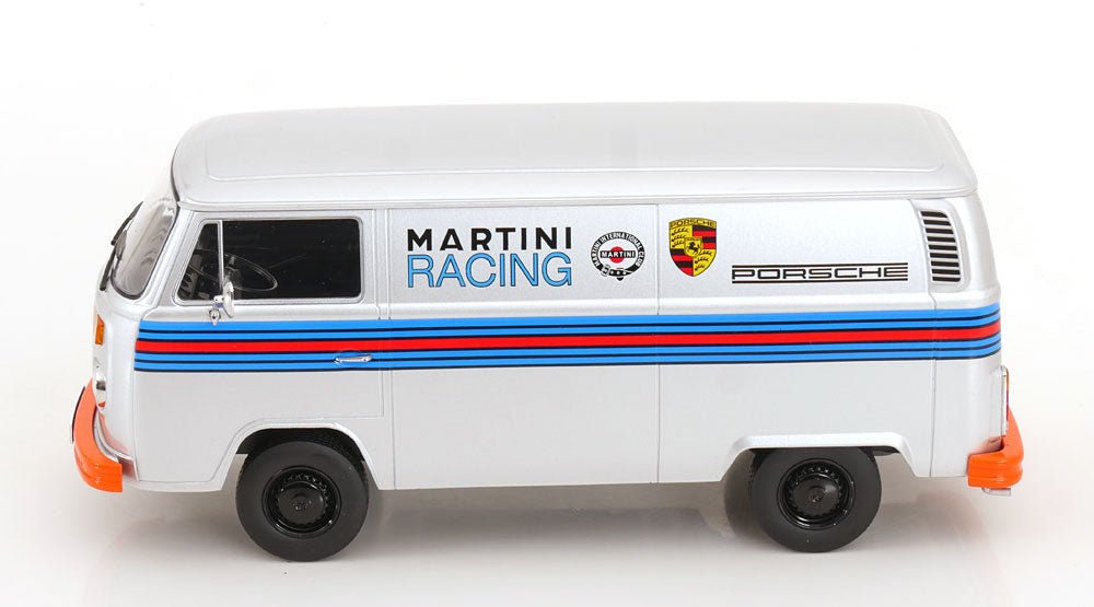 KK - Scale Volkswagen T2b Kastenwagen Porsche Martini Racing 1972 Silver 1:18 Modell