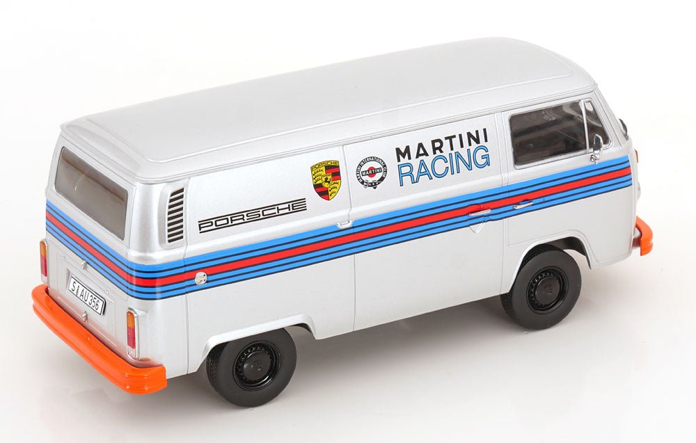 KK - Scale Volkswagen T2b Kastenwagen Porsche Martini Racing 1972 Silver 1:18 Modell