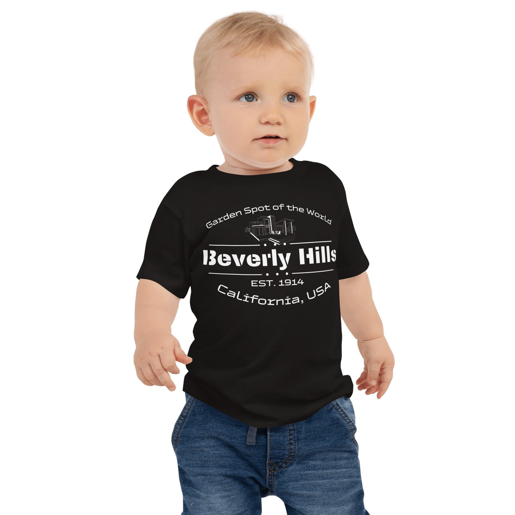 Kurzärmeliges Baby Jersey T-Shirt "Beverly Hills" - Artexio