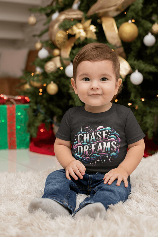 Kurzärmeliges Baby Jersey T-Shirt "Chase Dreams" - Artexio