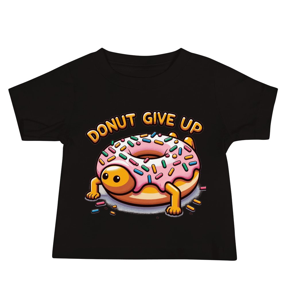 Kurzärmeliges Baby Jersey T-Shirt "Donut give Up" - Artexio