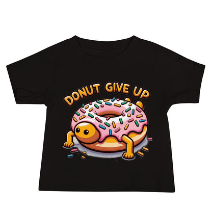 Kurzärmeliges Baby Jersey T-Shirt "Donut give Up" - Artexio