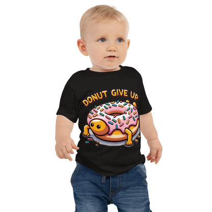 Kurzärmeliges Baby Jersey T-Shirt "Donut give Up" - Artexio