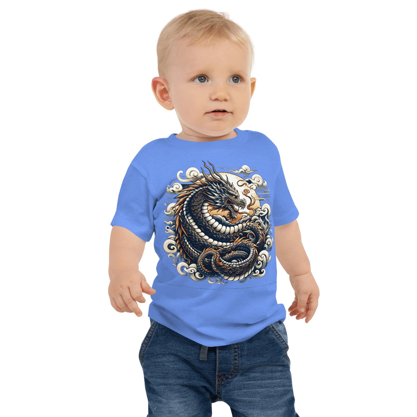 Kurzärmeliges Baby Jersey T-Shirt "Drache" - Artexio