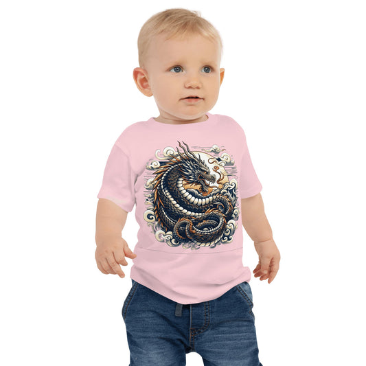 Kurzärmeliges Baby Jersey T-Shirt "Drache" - Artexio