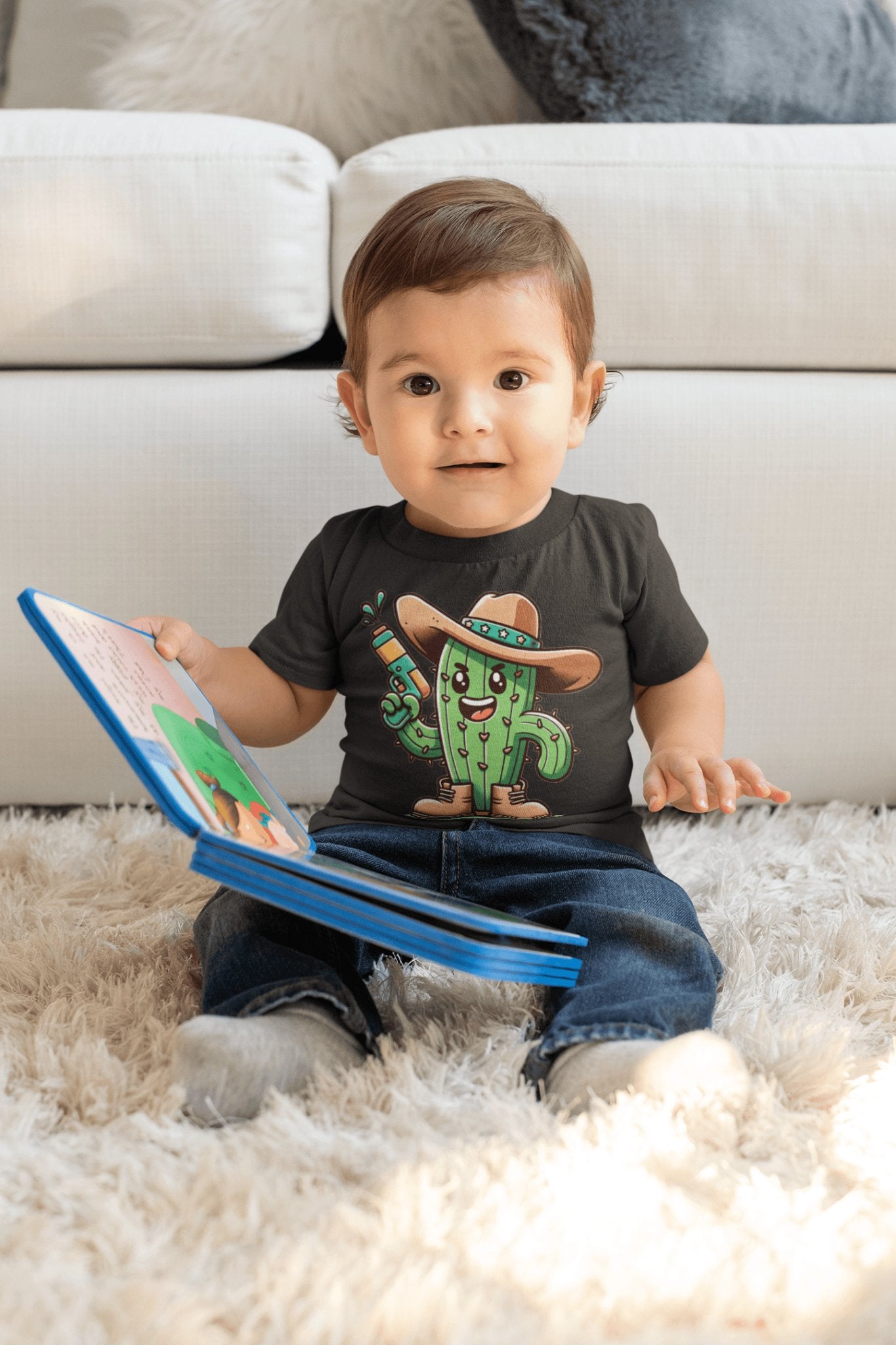 Kurzärmeliges Baby Jersey T-Shirt "Kaktus" - Artexio