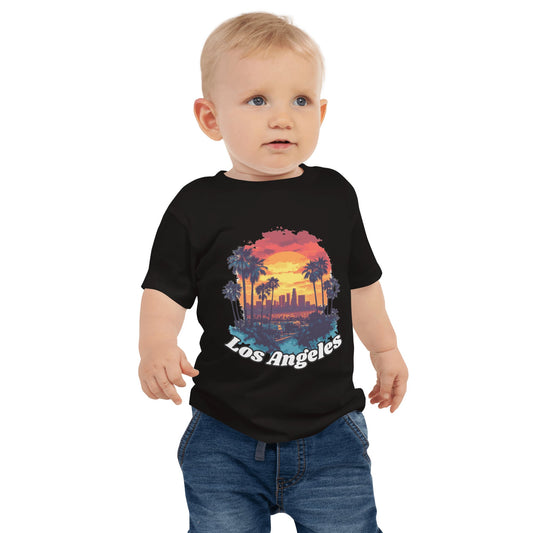 Kurzärmeliges Baby Jersey T-Shirt "Los Angeles" - Artexio