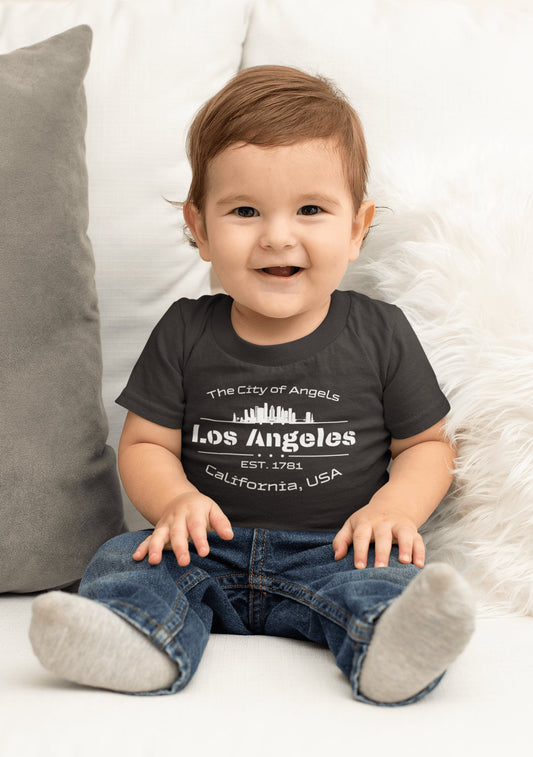 Kurzärmeliges Baby Jersey T-Shirt "Los Angeles" - Artexio