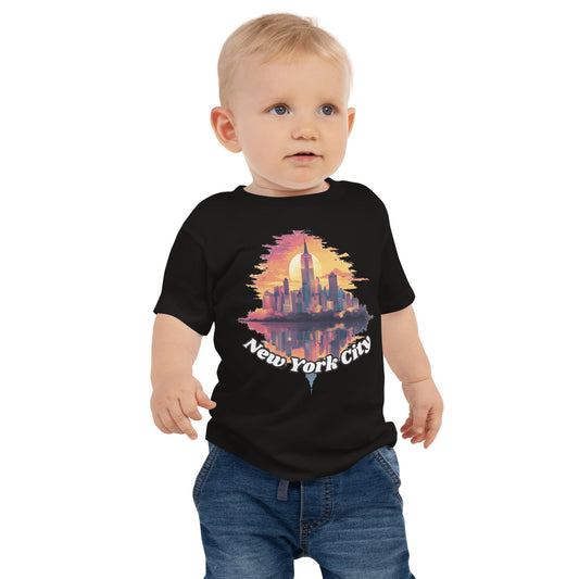 Kurzärmeliges Baby Jersey T-Shirt "New York City" - Artexio