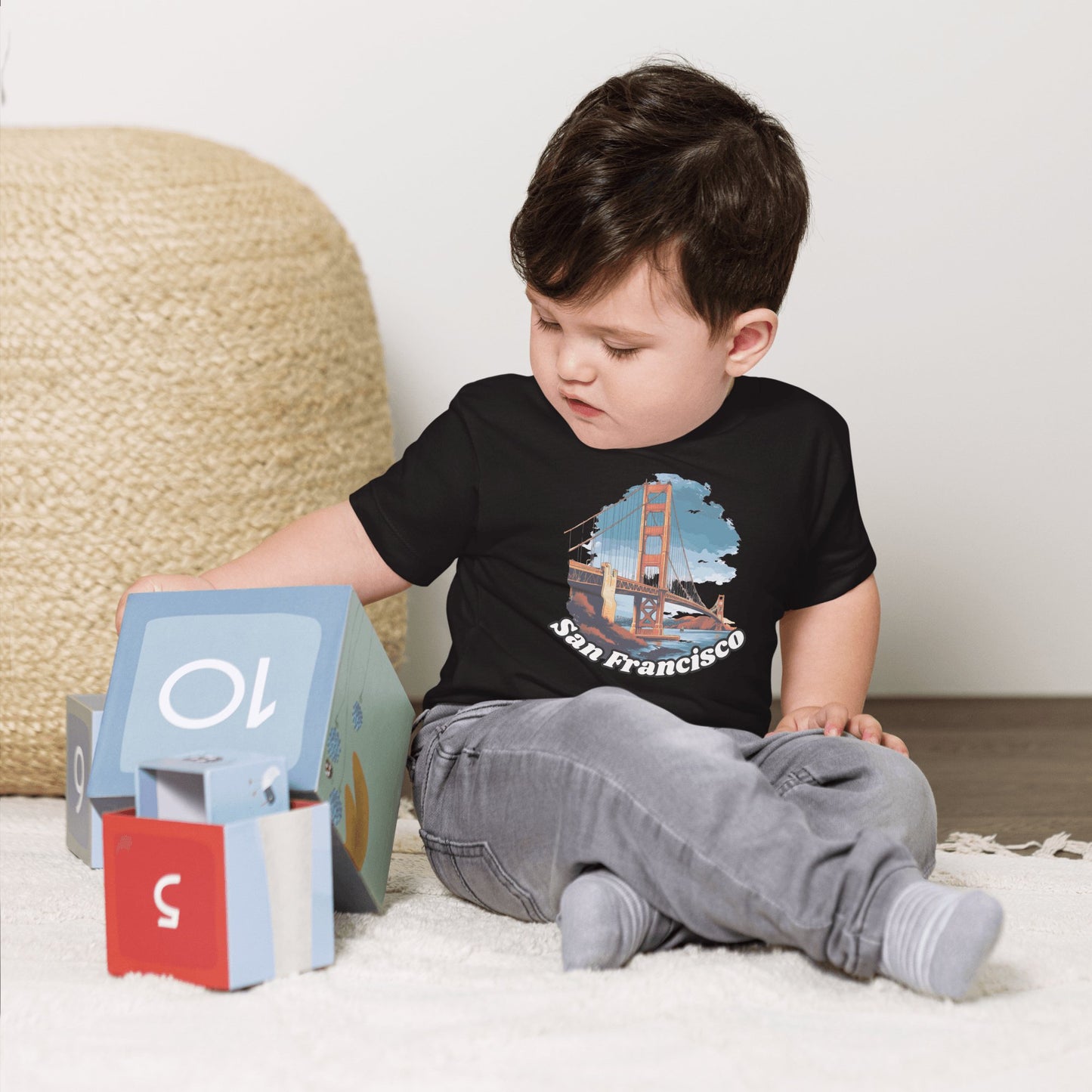 Kurzärmeliges Baby Jersey T-Shirt "San Francisco" - Artexio