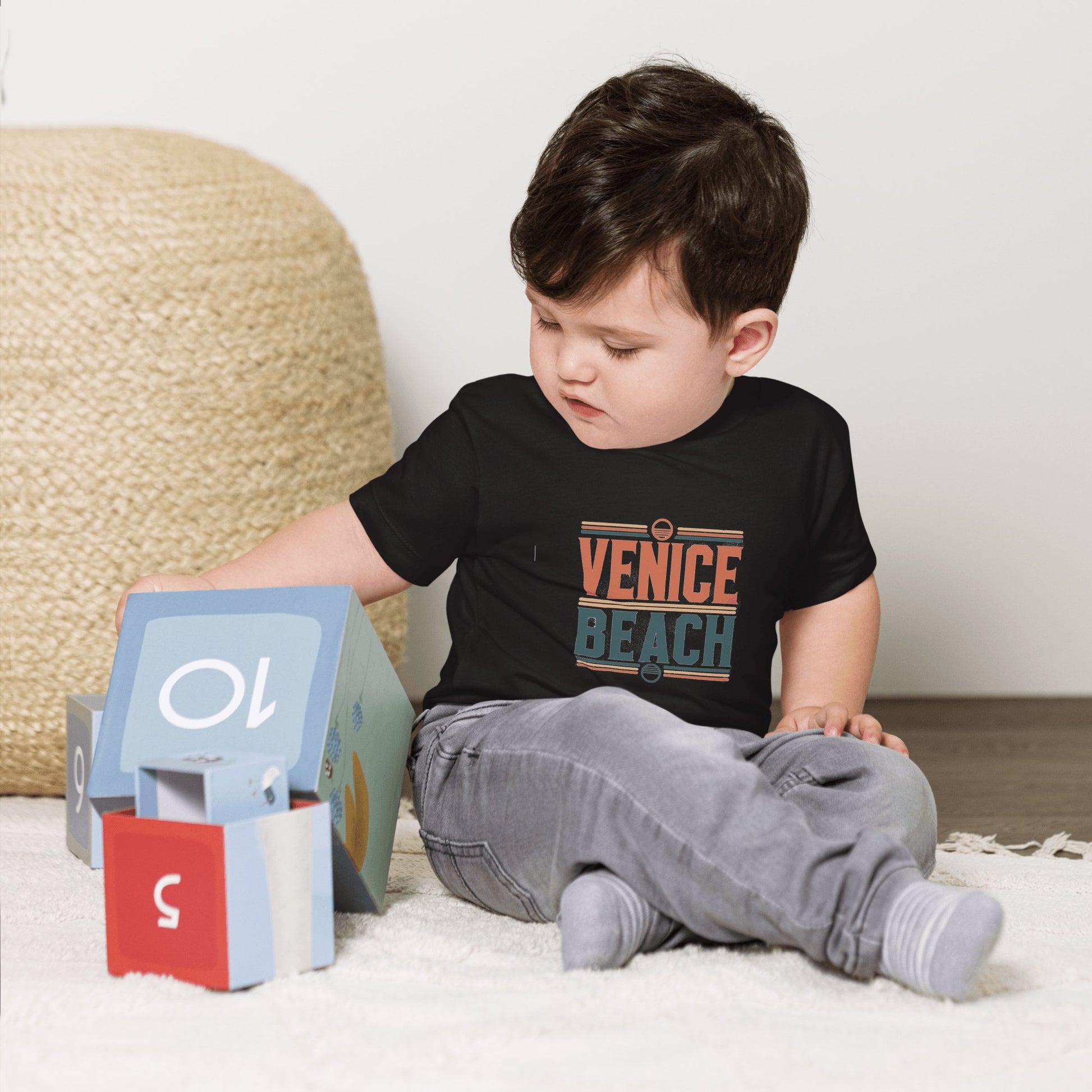 Kurzärmeliges Baby Jersey T-Shirt "Venice Beach" - Artexio