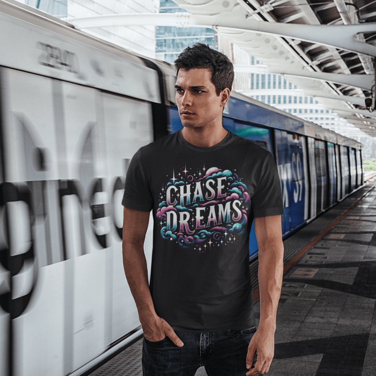 Kurzärmeliges T-Shirt "Chase Dreams" - Artexio