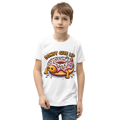 Kurzärmeliges T-Shirt für Jugendliche "Donut give up" - Artexio