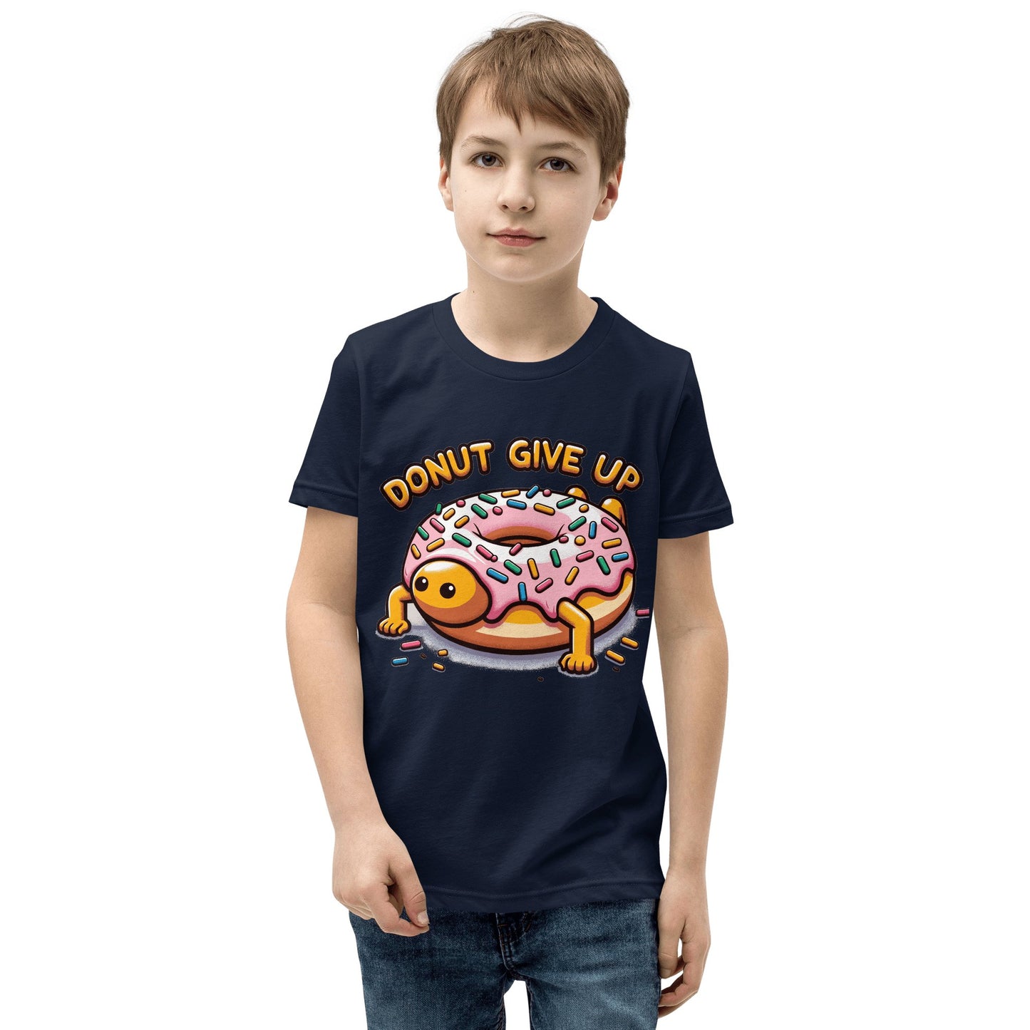 Kurzärmeliges T-Shirt für Jugendliche "Donut give up" - Artexio