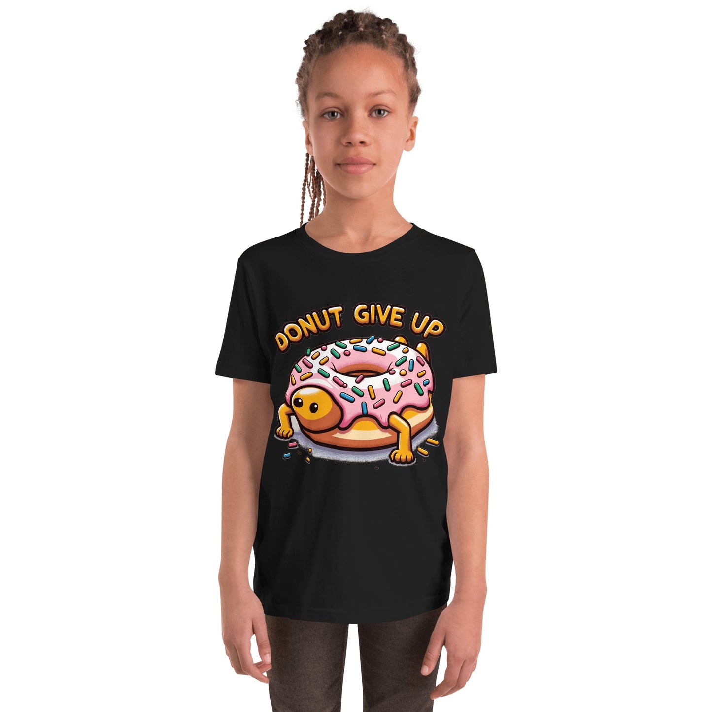 Kurzärmeliges T-Shirt für Jugendliche "Donut give up" - Artexio