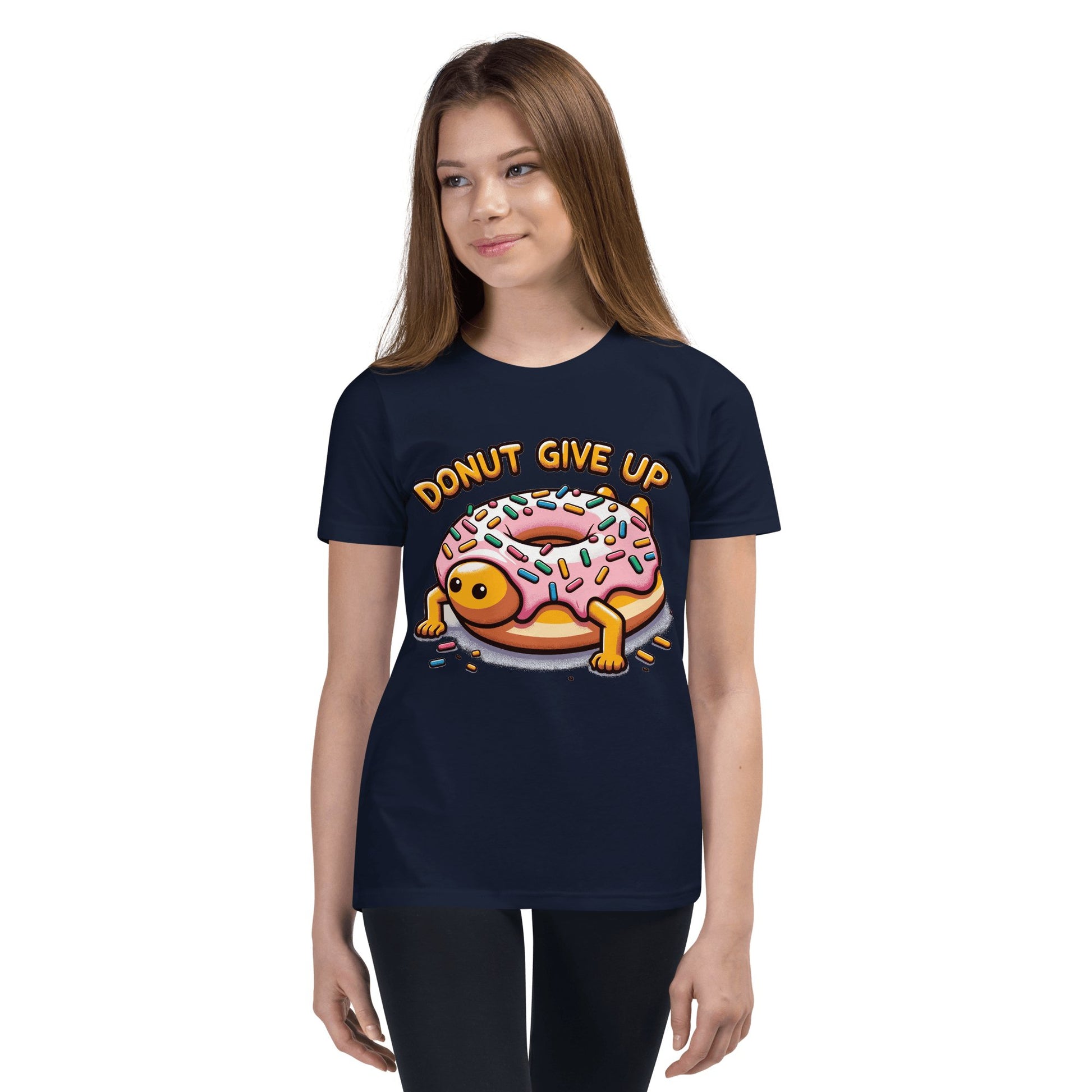 Kurzärmeliges T-Shirt für Jugendliche "Donut give up" - Artexio