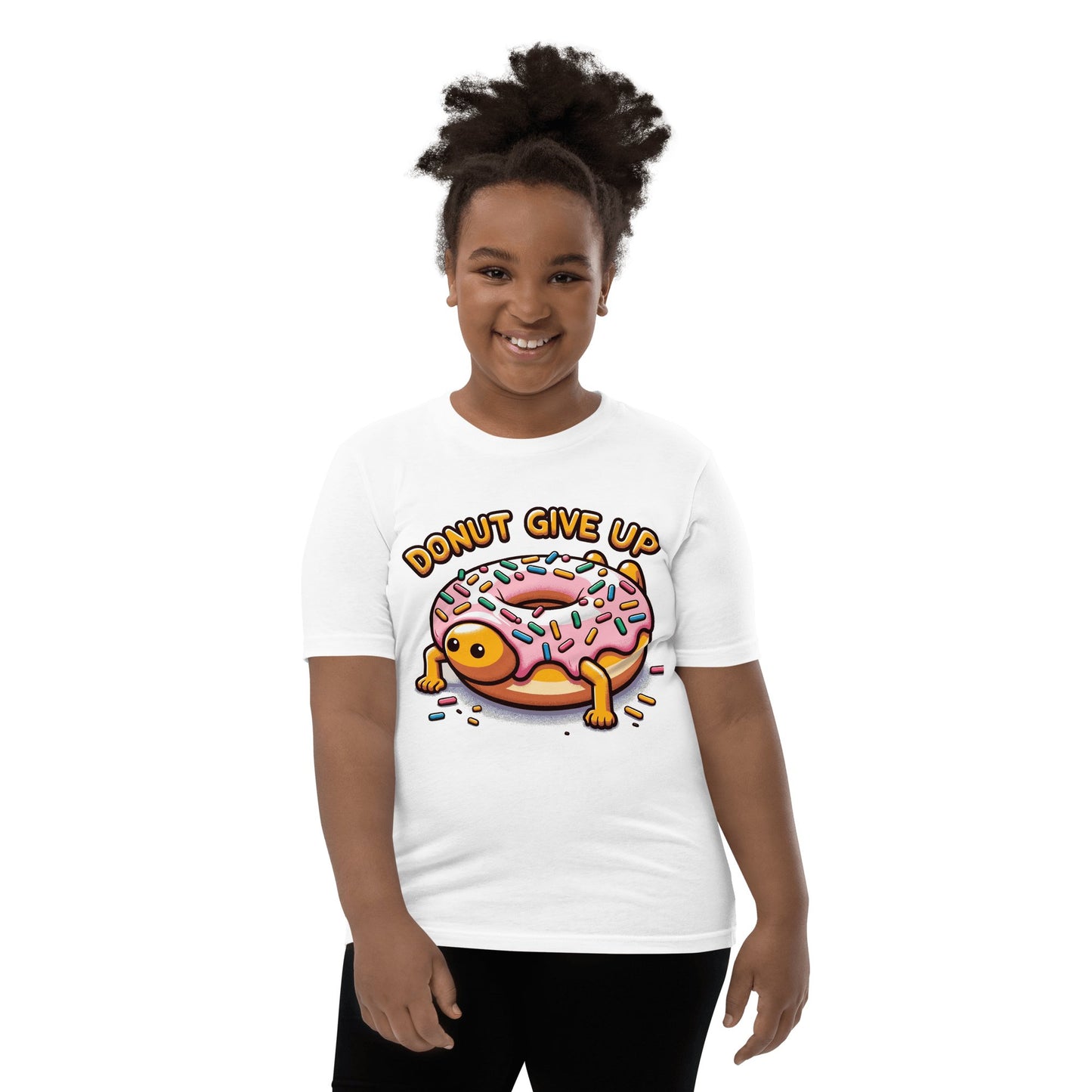 Kurzärmeliges T-Shirt für Jugendliche "Donut give up" - Artexio