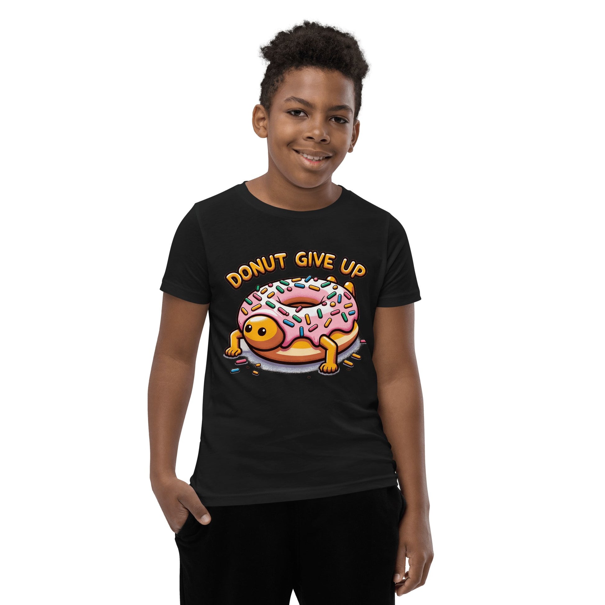 Kurzärmeliges T-Shirt für Jugendliche "Donut give up" - Artexio