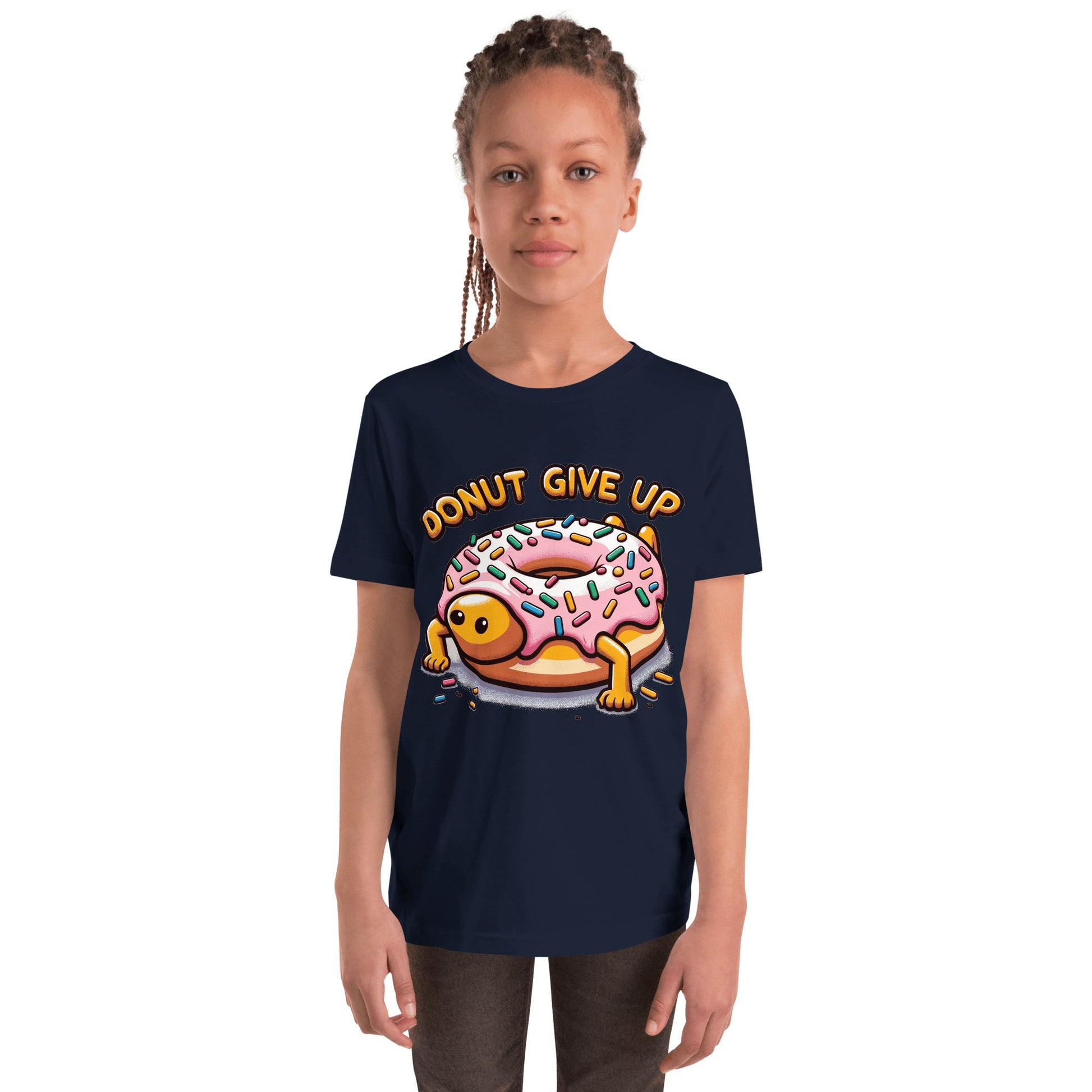 Kurzärmeliges T-Shirt für Jugendliche "Donut give up" - Artexio