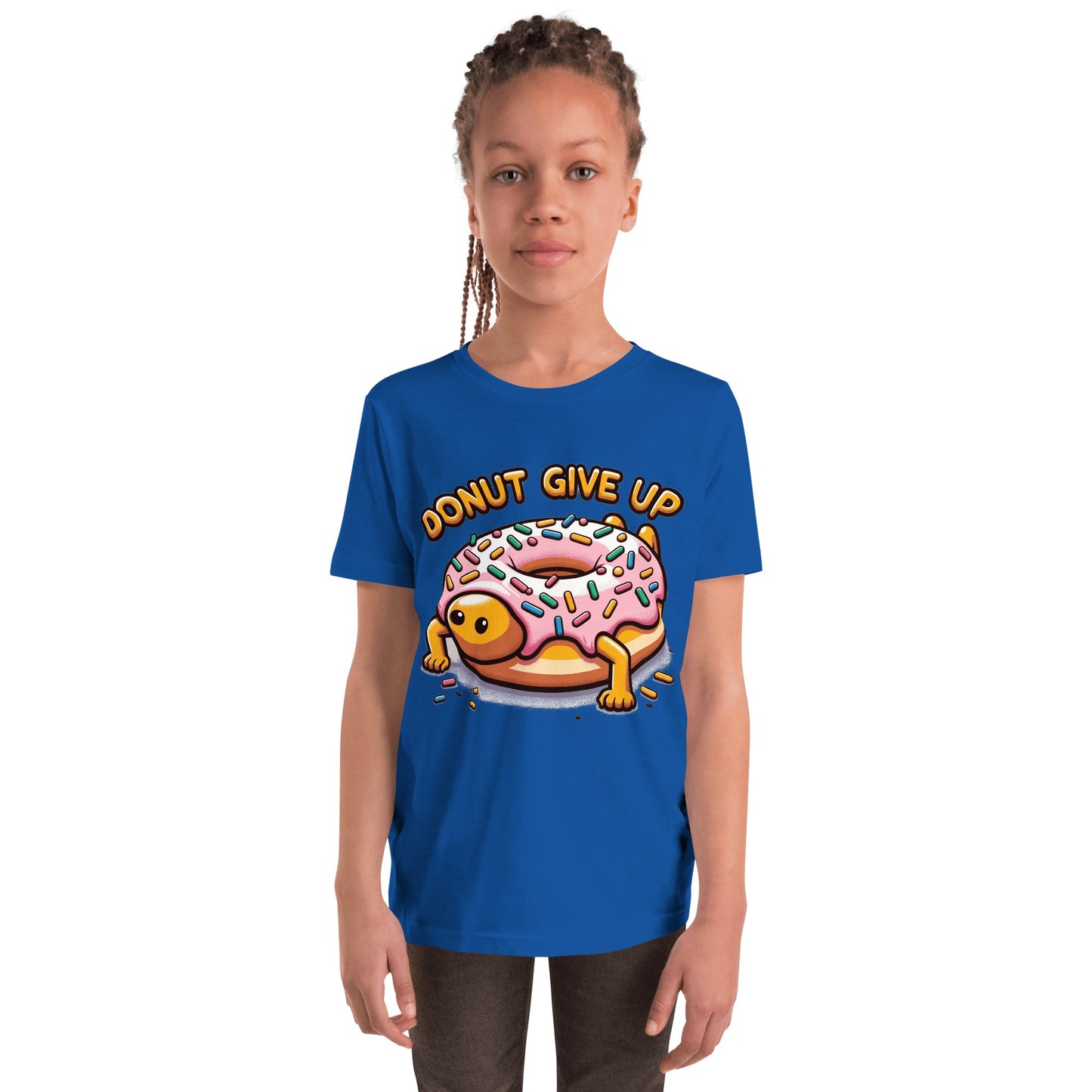 Kurzärmeliges T-Shirt für Jugendliche "Donut give up" - Artexio