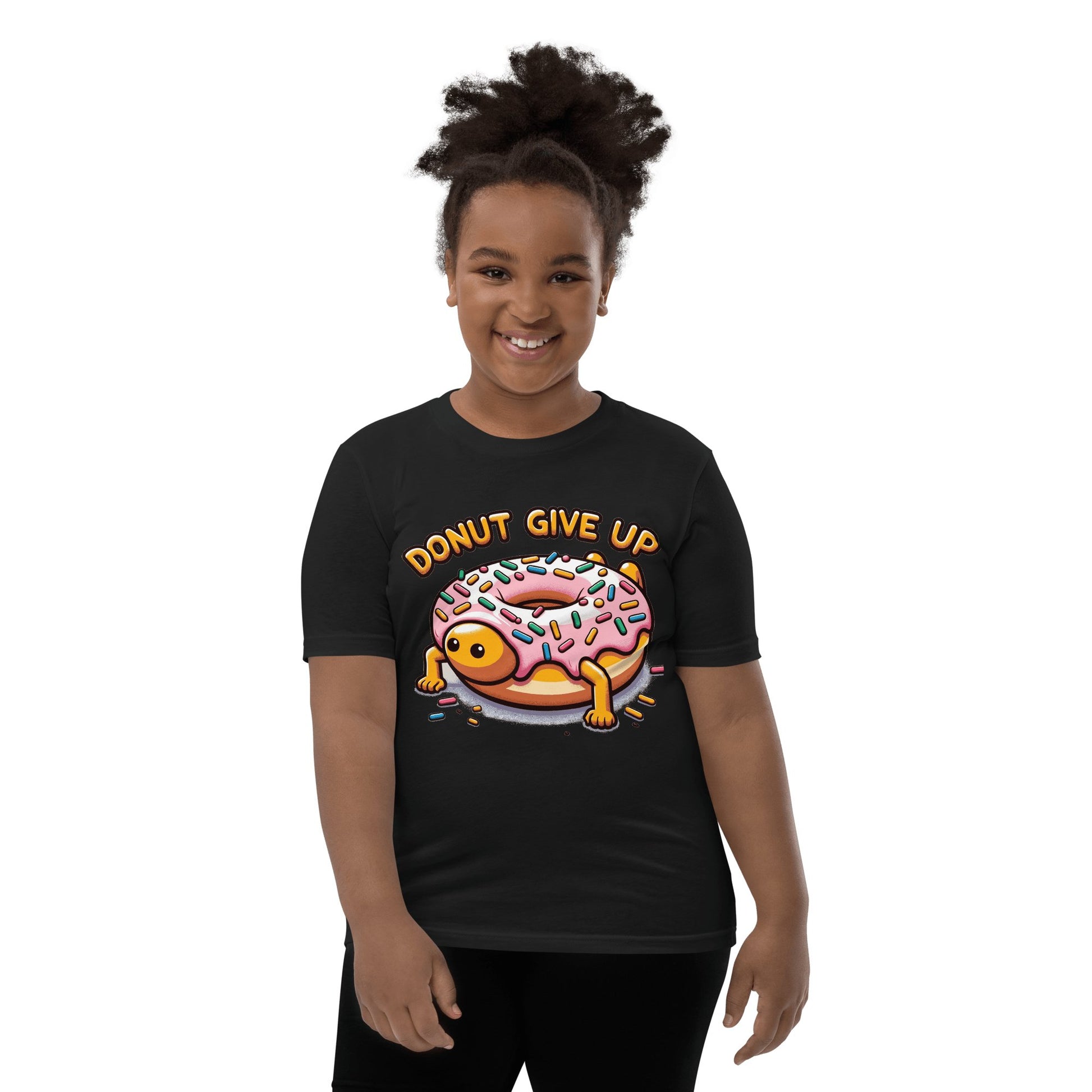 Kurzärmeliges T-Shirt für Jugendliche "Donut give up" - Artexio